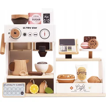 Dřevěná hračka Dřevěná kavárna pro děti, obchod, hra na role, Le Toy Van