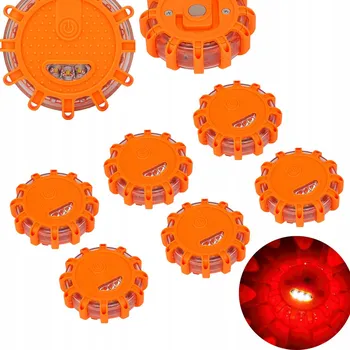 Autoelektronika 6 KS VÝSTRAŽNÁ LED SVĚTLA MAJÁK VÝSTRAŽNÝ KOTOUČ