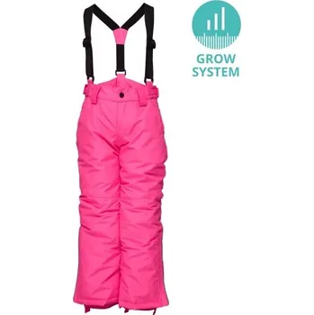 Snowboardové kalhoty Rostoucí dětské lyžařské kalhoty LOAP CUBOR GROW SYSTEM 134/140 Růžová, Černá