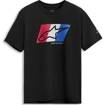 Pánské tričko ALPINESTARS triko GLOBAL CSF černá-červená-bílá-modrá M