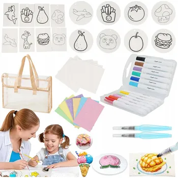 kreativní sada KREATIVNÍ SADA NA KRESLENÍ MAGICKÁ TEXTURA PĚNY 3D PRO DĚTI 44 DÍLŮ