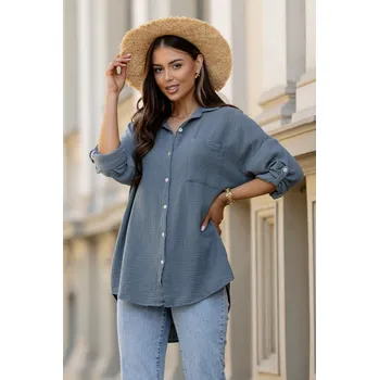 Dámská košile Mušelínová košile šedá Velikost: UNI