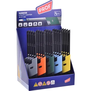 Zapalovač zapalovač PROF 19cm plamínkový, dětská pojistka, mix barev