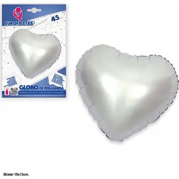 Balónek Stříbrný Balónek ve Tvaru Srdce 45 cm (18 palců)