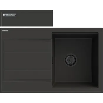 Granitový dřez Jednokomorový granitový dřez Granitan TIMOR, černý