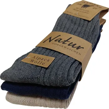 Dámské ponožky OV Pánské ponožky z vlny alpaky, 3 páry Barva: barvy B, Velikost: 43-47