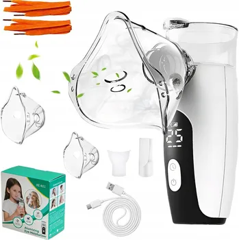 Inhalátor Inhalátor Nebulizátor Síťový Přenosný Tichý s Akumulátorem