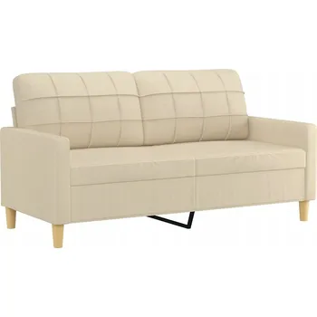 Pohovka Krémová dvoumístná pohovka 158 x 77 x 80 cm, látka, kov