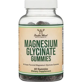Double Wood Supplements Magnesium Glycinate Gummies (60 Gumový cukr, Hrozno)