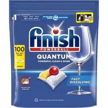 Tableta do myčky FINISH Kapsle do myčky Powerball Quantum lemon 100 kusů
