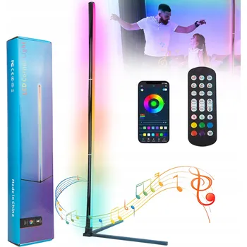 Stojací lampa ROHOVÁ STOJACÍ LAMPA LL CORNER LED RGB S HUDBOU, 155 CM, BAREVNÁ