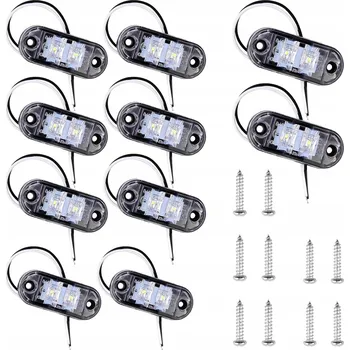 Přídavný světlomet Obrysové světlo LED 12-24V 2xSMD IP68 bílá 10 Ks + vruty