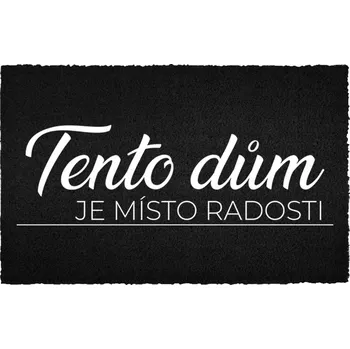 Rohožka Kokosová rohožka černá vstupní do domu Dárek Místo Radosti 60x40