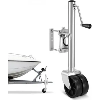 zvedák Zvedák přívěsu VEVOR s kolečkem, nosnost 907 kg, otočný zvedák pro lodní přívěs s dvojitými PP kolečky a ergonomickou rukojetí, rozsah zdvihu 381–685 mm, vhodný pro obytné vozy, lodě a užitkové přívěsy