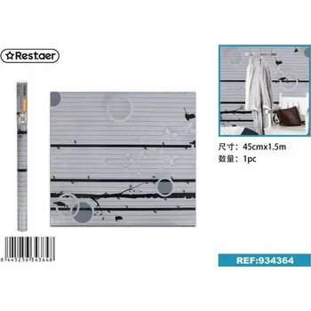 Tapeta Tapeta Květinový Vzor Šedá 45CM x 1.5M