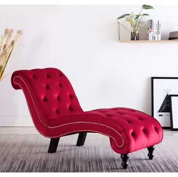 Křeslo zahrada-XL Lenoška červená samet 248613