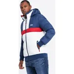Ombre Mens colorful retro sports jacket - blue and white