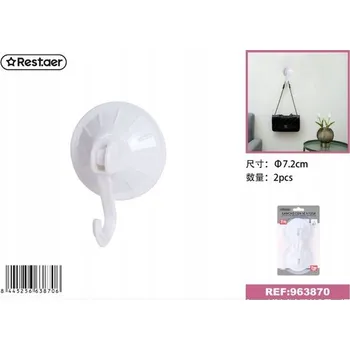 Věšák Rest.aer - Bílý háček na přísavku 7.2 cm