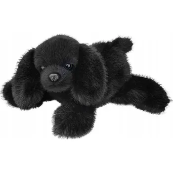 plyšák Plyšová Hračka Pejsek Černý Labrador Mladý Ležící - 28 cm