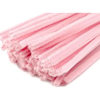 Hobby drát Pro Háčkování Chlupatý modelovací drát Ø 6 mm pastelově růžový 20 ks