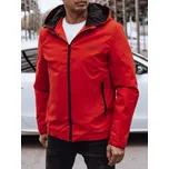 Dstreet Pánská přechodná červená bunda s kapucí