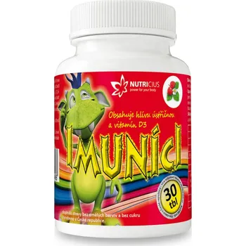 NUTRICIUS Imuníci Hlíva ústřičná s vitaminem D pro děti Balení: 30 tablet