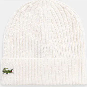 Čepice Vlněná čepice Lacoste RB0001 béžová 01X, vel. ONE SIZE