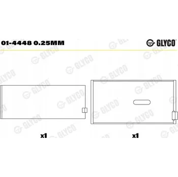 Kliková hřídel GLYCO 014448 0.25 LOŽISKA KLIKOVÉ HŘÍDELE FORD 6.0D DOVER