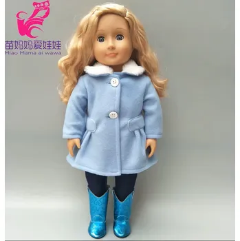 Doplněk pro panenku Oblečení pro panenky American Girl a Baby Born (kalhoty + kabátek) Barva: modrý kabátek + kalhoty (04A)