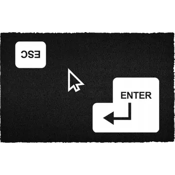 Rohožka Černá kokosová rohožka vstupní do domu | Enter Escape Dárek 40x60cm