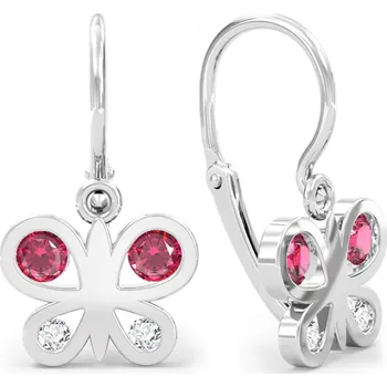 Náušnice Olivie Dětské náušnice z bílého zlata MOTÝL Au 585/1000 Au 585; ≤1,40 g.