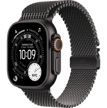 Chytré hodinky Apple Watch Ultra 3&nbsp;GPS + Cellular&nbsp;49mm&nbsp;Black Titanium Case with Black Titanium Milanese Loop - Large