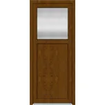 Solid Elements Vedlejší vchodové dveře Premium Easy, 80 P, rozměr vč. zárubně: 880 × 1980 mm, plast, pravé, zlatý dub, prosklené W1DRBCZTK2.0041