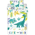 Bavlněné povlečení do postýlky BABY DINO