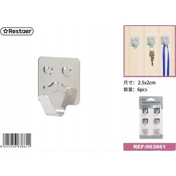 Věšák Samolepicí háčky na zavěšení klíčů a příslušenství