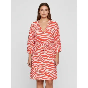 Dámské šaty Vero Moda Curve dámské šaty Seba červené Velikost: 44