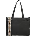 Beagles Černá kabelka na rameno se vzorovaným ramínkem „Malaga“