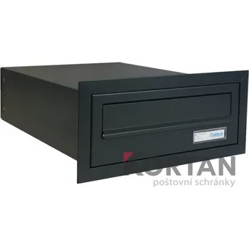 Poštovní schránka 1x poštovní schránka B-03 rovná k zazdění do sloupku + orámování L profilem RAL 7040 - šedá