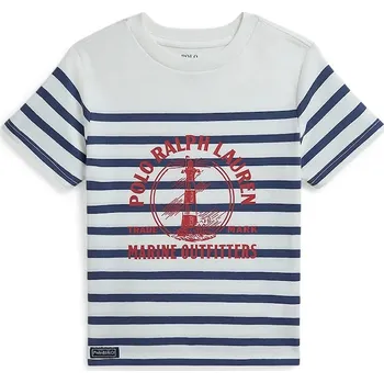 Chlapecké tričko Dětské bavlněné tričko Polo Ralph Lauren 322A12278001 bílá 00X, vel. 88-93