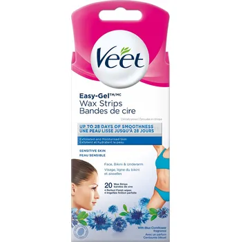Veet Easy-Gel Depilační pásky na obličej pro citlivou pleť 20 ks