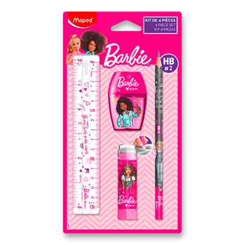 Sada pera s tužkou Souprava Mini Stationery Barbie - 4dílná souprava