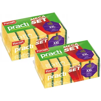 Utěrka Paclan Practi Mega Set Houbičky na nádobí Kuchyňský dřez XXL 6 kusů x2