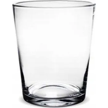 Váza Skleněná váza konická na květiny V-13 cm, průměr 13 cm