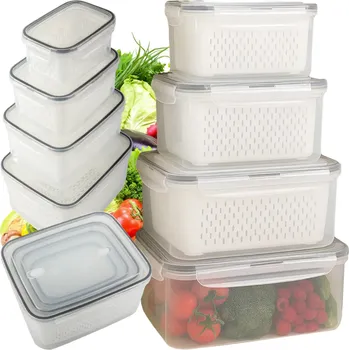 Dóza na potraviny Verk Group Kuchyňské nádoby na potraviny s košíkem nádoba s těsněním 4 ks