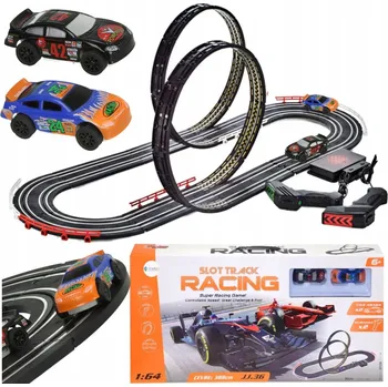 autodráha Autodráha Stator elektrická 388 cm se 2 autíčky a ovladači 1:64