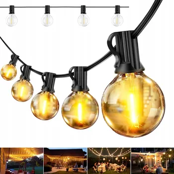 Venkovní osvětlení 30 LED SVĚTELNÝ ŘETĚZ ZAHRADNÍ BALKONOVÝ 18m PRO ZAHRADU VENKOVNÍ