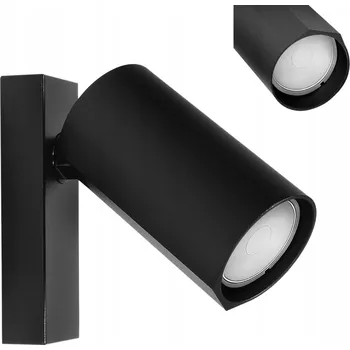 Nástěnné svítidlo, lampa, bodovka GU10 BORA, černá barva, klip pro uchycení stínidla