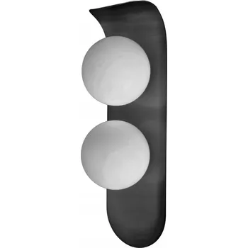 Nástěnné svítidlo Pati - Moderní Nástěnné Svítidlo 35 cm 2xG9 Černé + Mléčné sklo