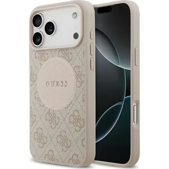 Náhradní kryt pro mobilní telefon Kryt Guess Case iPhone 17 Pro Max with MagSafe Guhmp17Xp4Pgrsgp (Pu 4G Circle W/ Classic Logo) Pink