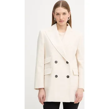 Dámský kabát Kabát s příměsí vlny MAX&Co. MCOREFOLO 2616081131200 béžová 01X, vel. 38